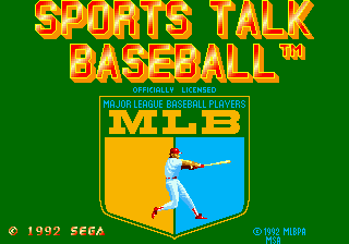 Sports Talk Baseball Title Screen